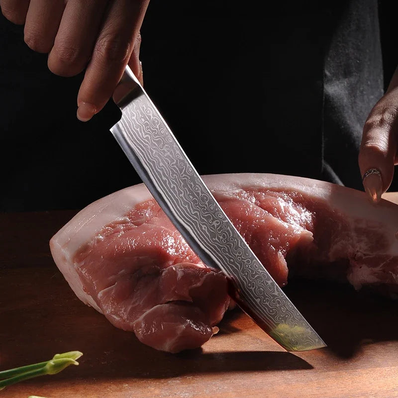 Damascus Steel Kitchen Knife – Professional Cleaver 16cm Damascus Kitchen Knife Axl