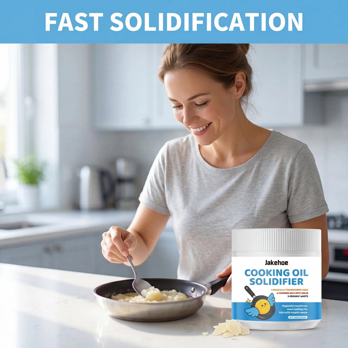 Cooking Oil Solidifier – Eco-Friendly Waste Oil Hardener 100g Oil Solidifier Powder Axl