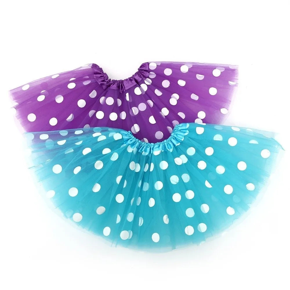 Polka Dot Tutu Skirt – Puffy Layered Tulle Pettiskirt Women Tulle Tutu Skirt Axl