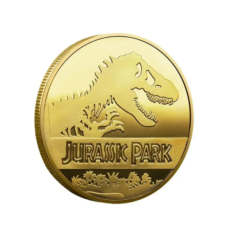 Jurassic Park Dinosaur Commemorative Coin – Metal Medallion Collectible Coin Axl