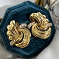 Huitan Vintage Gold Geometric Stud Earrings for Women Stud Earrings Axl E1938