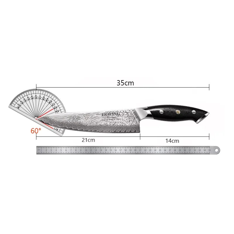 67-Layer Damascus Chef Knife VG10 Steel – 21cm Slicing Blade Damascus Chef Knife Axl