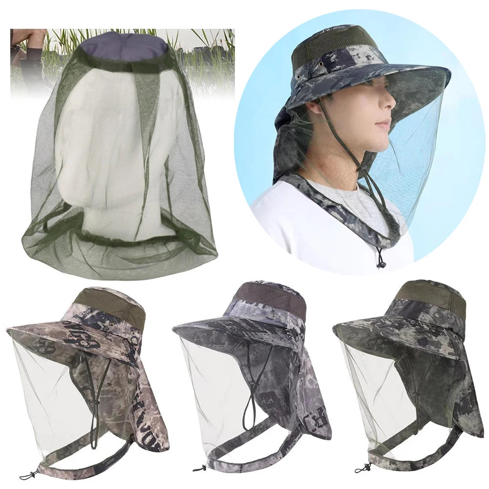 UPF50+ Beekeeping Hat with Mesh Face Shield | Fishing Outdoor Sun Protection Hat Axl