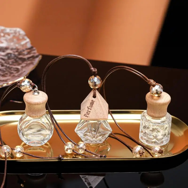 Glass Essential Oil Diffuser Bottle – Hanging Car Aroma Vial Aroma Diffuser Bottle Axl