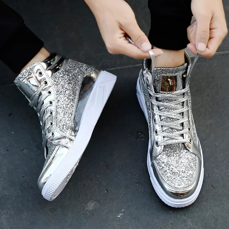 YBQJOO Men's High-Top Sneakers – Non-Slip Casual Fashion Boots High-Top Sneakers Axl