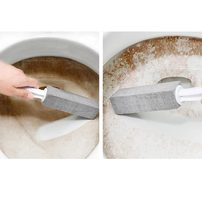 Pumice Stone Toilet Brush Wand – Limescale & Stain Remover Pumice Cleaning Brush Axl