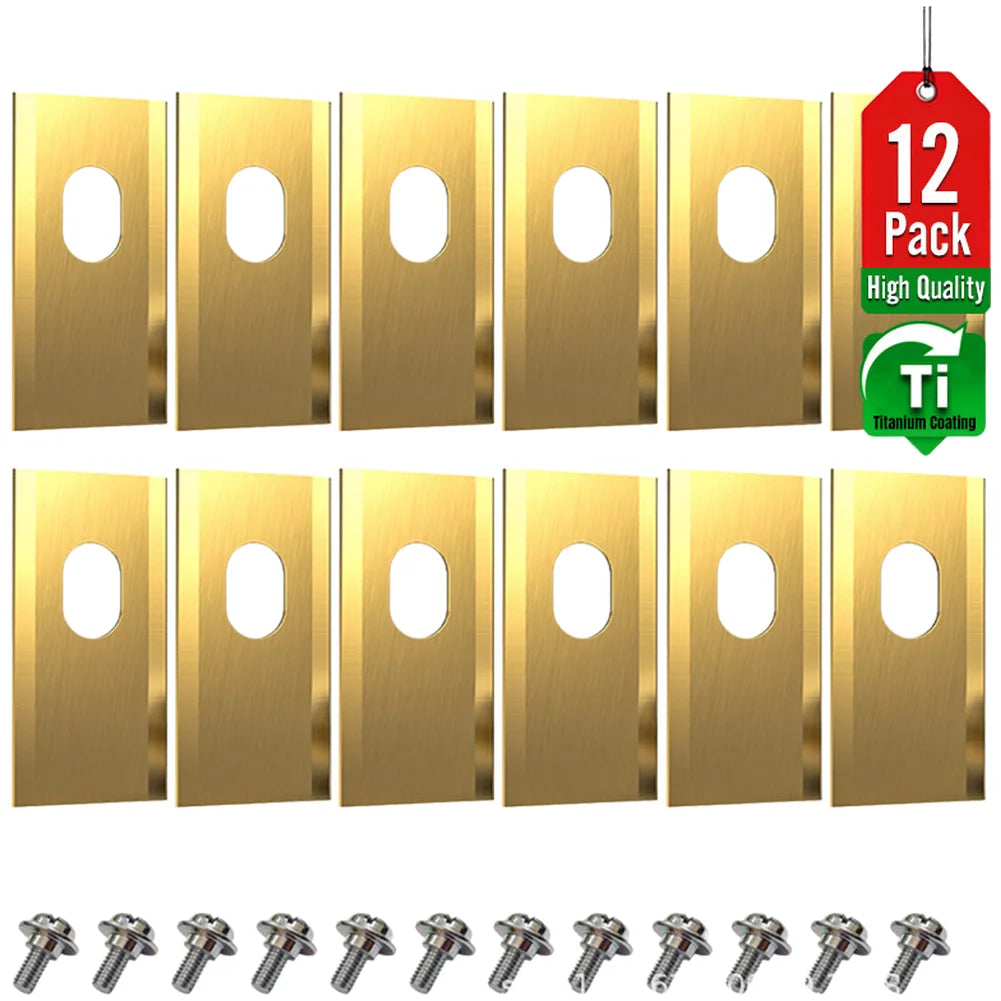 Titanium Robotic Lawn Mower Replacement Blades 6 & 12 Pack Mower Replacement Blades Axl 12pcs gold China Mainland
