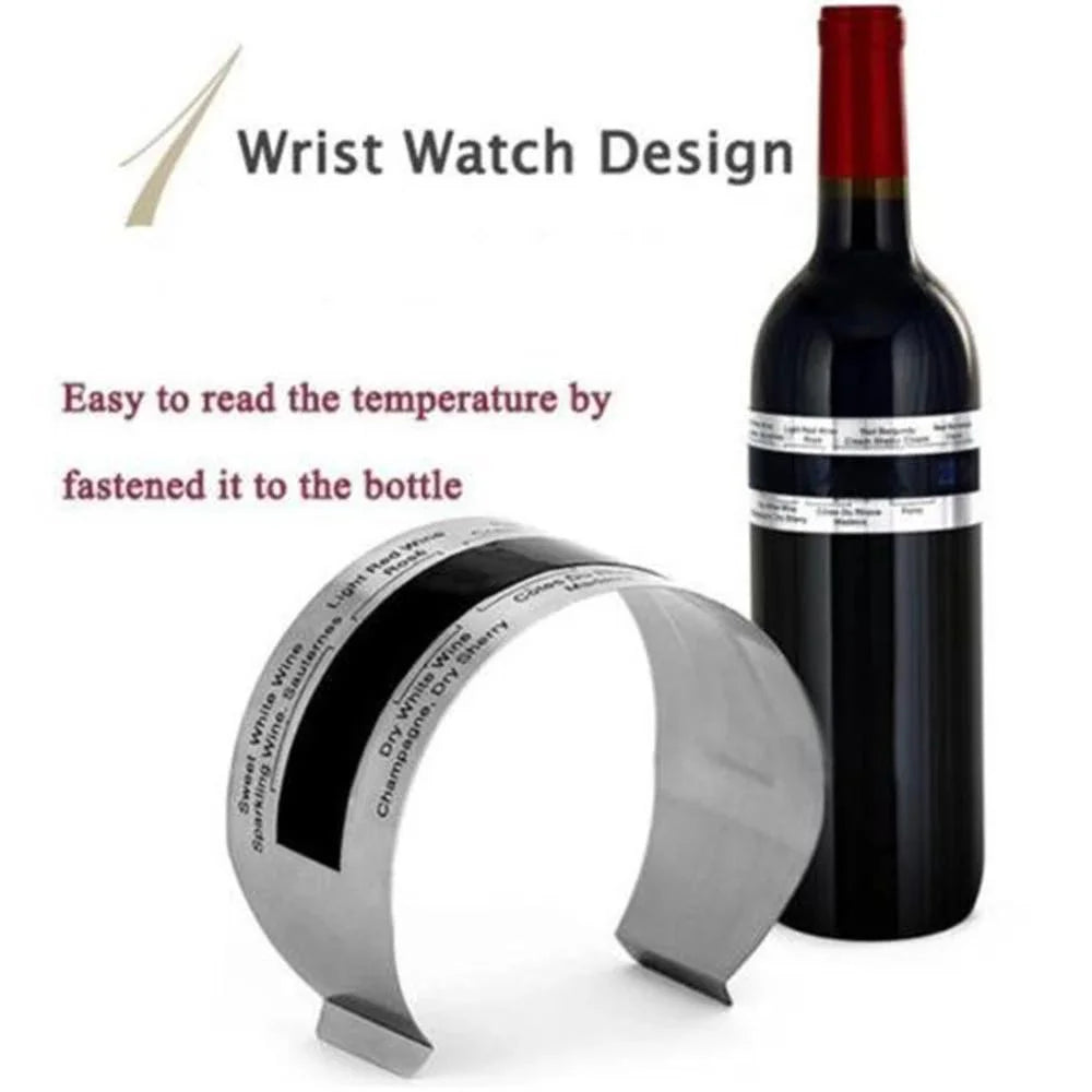LCD Wine Bottle Collar Thermometer – Snap Clip for Champagne Wine Bottle Thermometer Axl