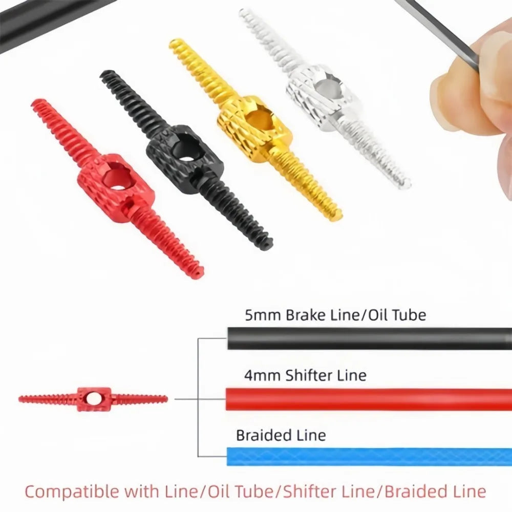 Aluminum Alloy Bike Brake Cable Tube Connector – MTB Wiring Bike Cable Connector Axl