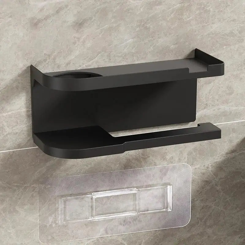 Wall Toilet Paper Holder with Phone & Storage Shelf Bathroom Storage Rack Axl