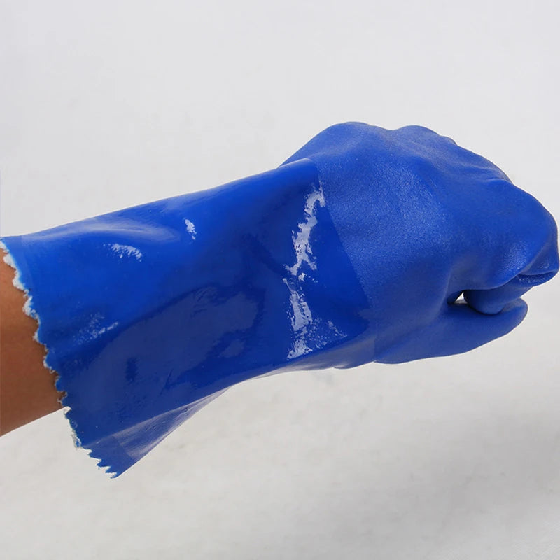 PVC Industrial Rubber Gloves – Anti-Slip Waterproof Chemical Work Industrial Work Gloves Axl