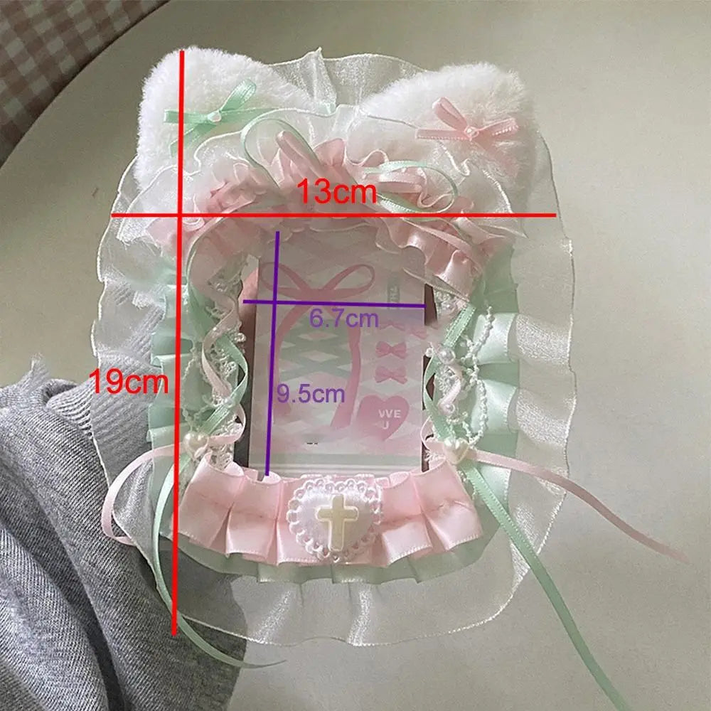 Kawaii Lolita Photocard Case – Ribbon & Lace Card Holder Photocard Holder Axl