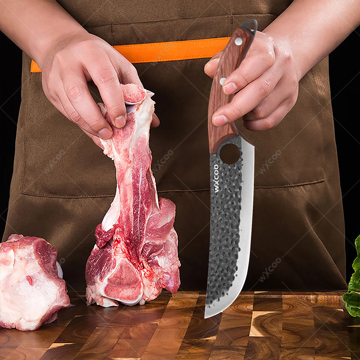 WXCOO Forged Chef Knife – Boning, Butcher & Meat Cleaver Kitchen Chef Knife Axl