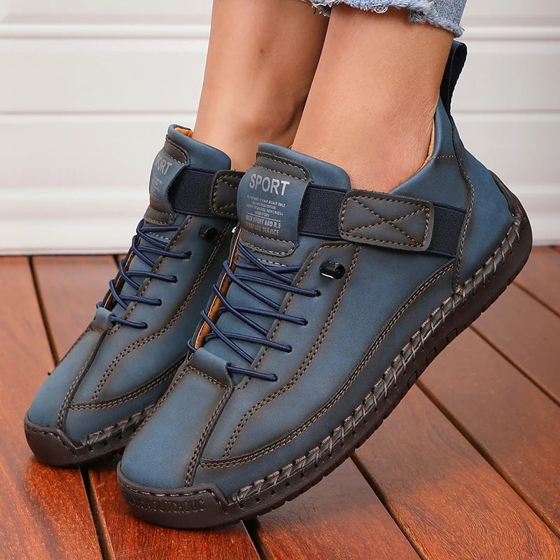 ZULIWAGN Women's Retro Ankle Boots – British Lace-Up Loafers Women's Ankle Boots Axl