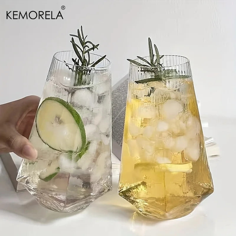 KEMORELA 500ml Geometric Highball Glass | Modern Cocktail Glass Highball Glass Axl