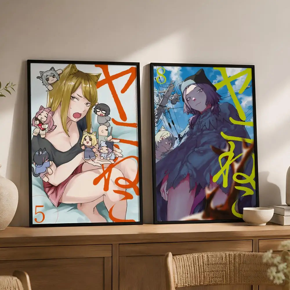 Yani Neko Peel-and-Stick PVC Wall Poster – HD Anime Art Wall Art Poster Axl