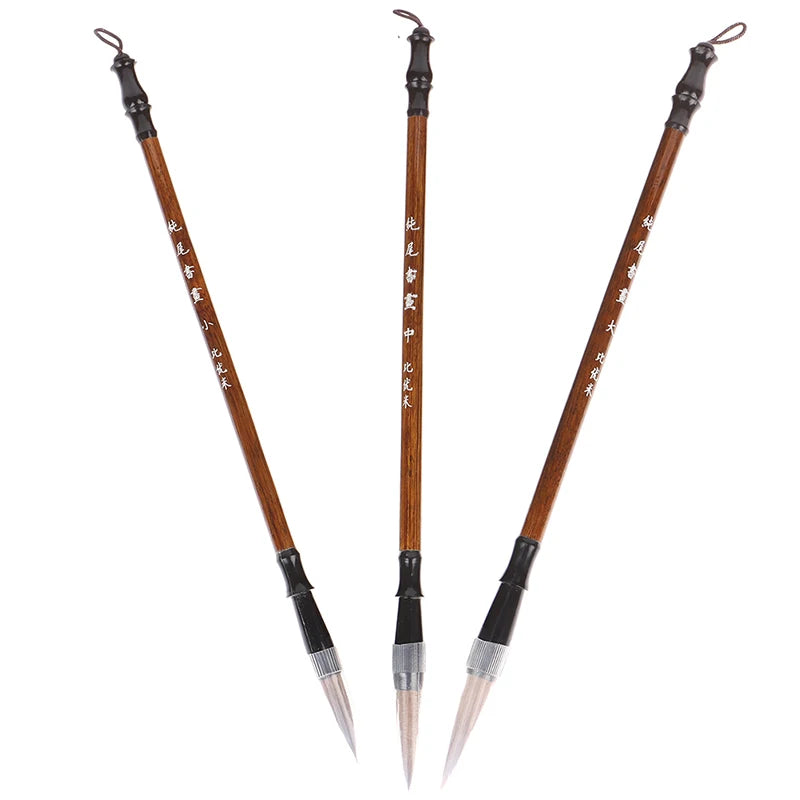Chinese Calligraphy Brush Set – 3-Piece Langhao Weasel Hair Calligraphy Brush Set Axl