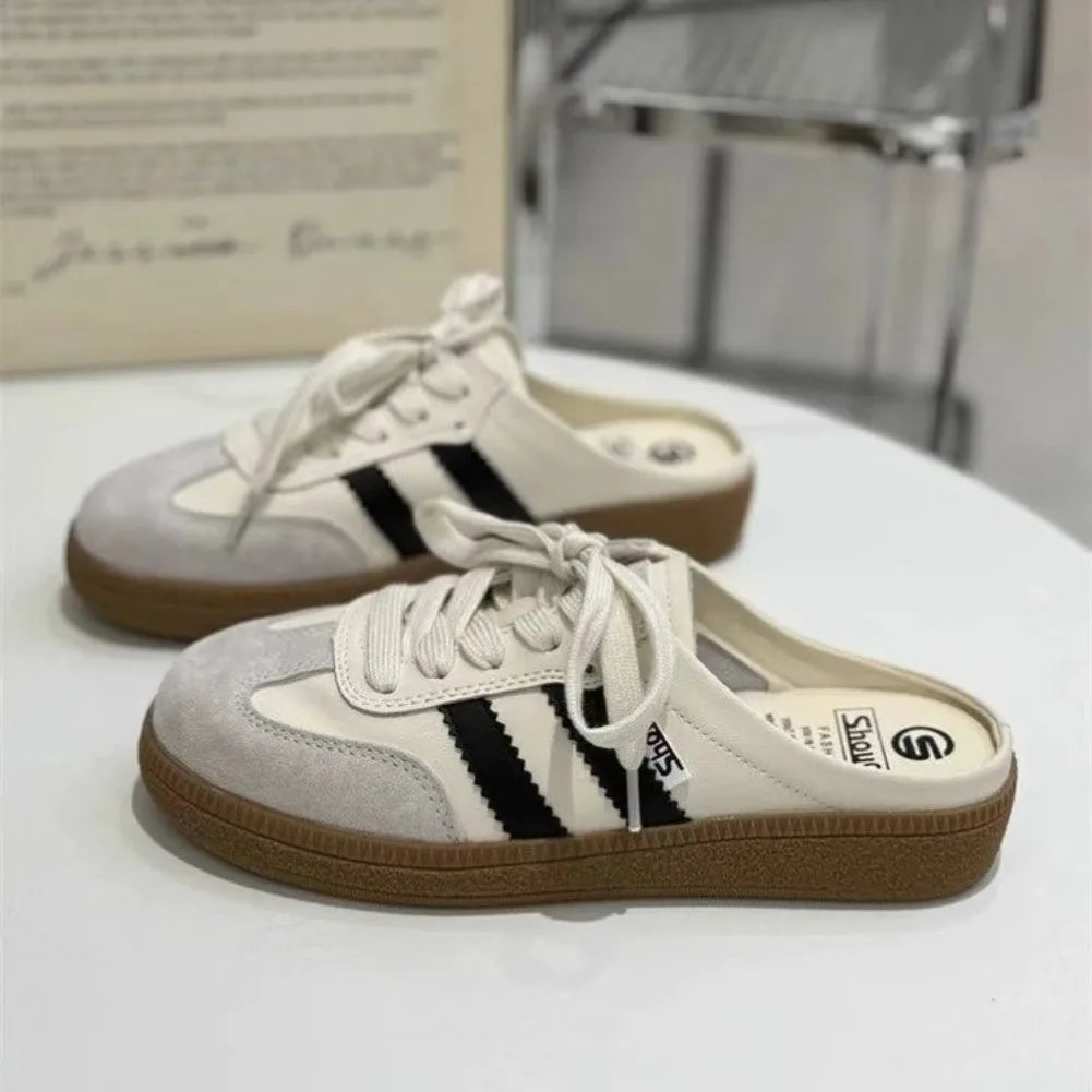 Women's Platform Mule Sneakers – Slip-On Flat Clogs Platform Mule Sneakers Axl 38 black