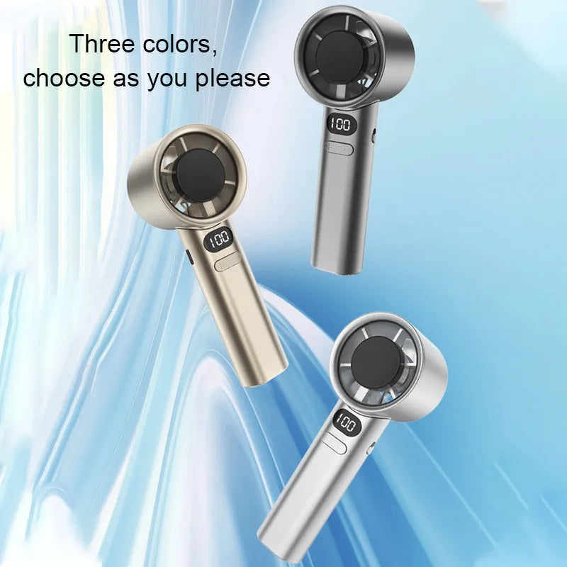 Portable Bladeless Handheld Fan – 120 Speeds USB Rechargeable Handheld Personal Fan Axl