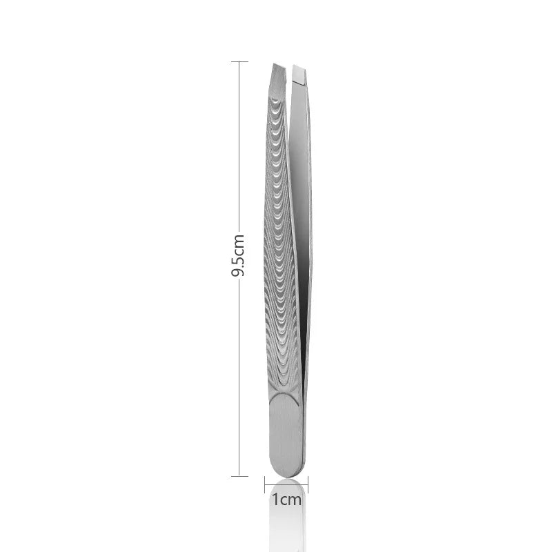 Slant Tip Stainless Steel Tweezers – Brow & Eyelash Tool Beauty Tweezers Axl Fish pattern clip si