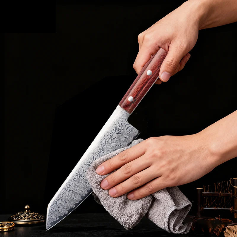 Japanese Chef's Knife – Sharp Stainless Steel & Wood Handle Chef's Kitchen Knife Axl
