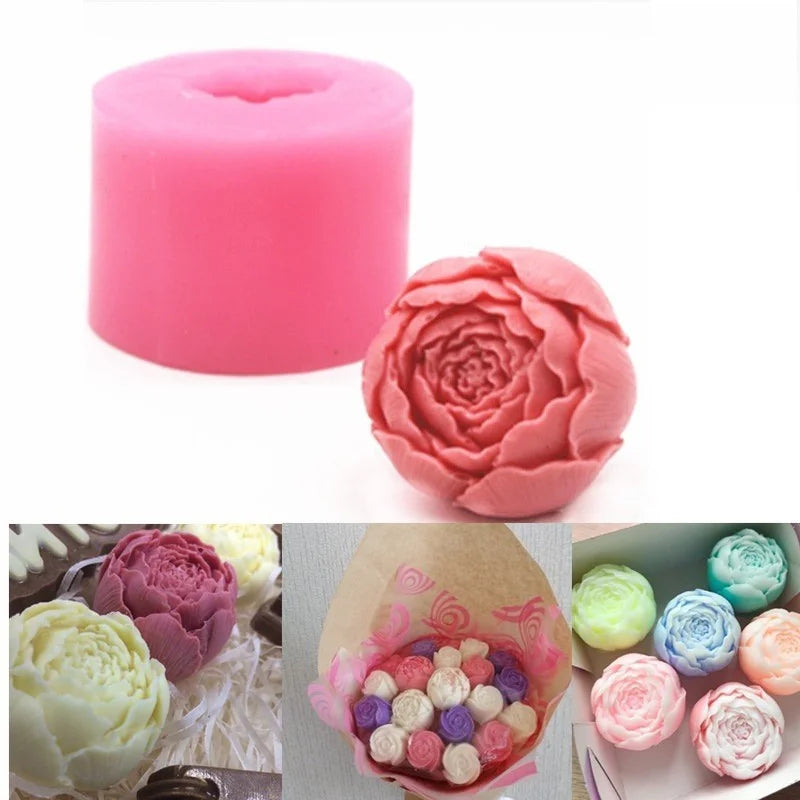 3D Rose Flower Silicone Mold – Soap, Candle, Chocolate & Candy Silicone Craft Mold Axl Default Title
