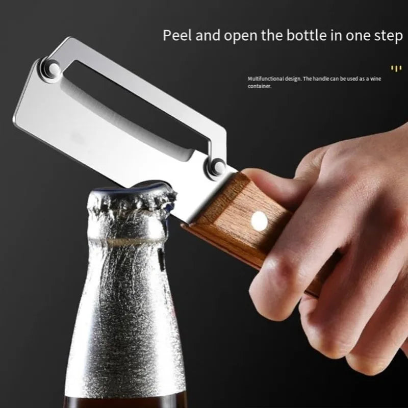 Multi-Function Vegetable Peeler – Wooden Handle & Bottle Opener Vegetable Peeler Axl