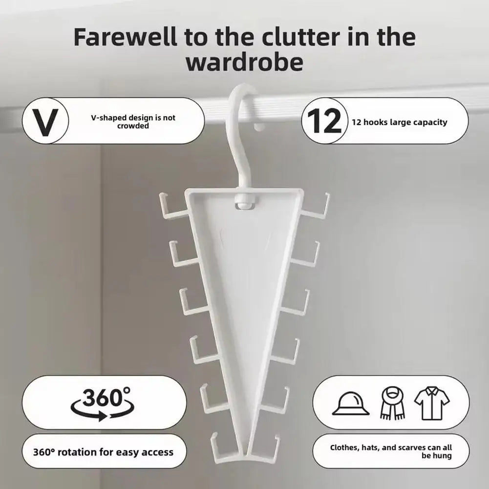 V-Shape 12-Hook Closet Hanger Organizer | Space Saving Closet Hanger Organizer Axl