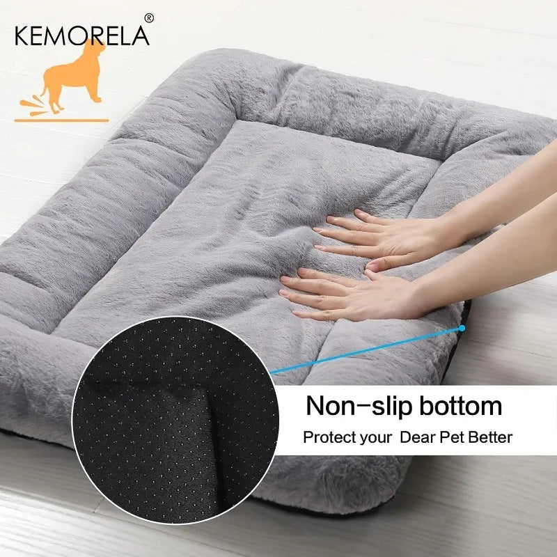 KEMORELA Soft Dog Crate Pad – Washable Anti-Slip Kennel Mat Dog Crate Pad Axl