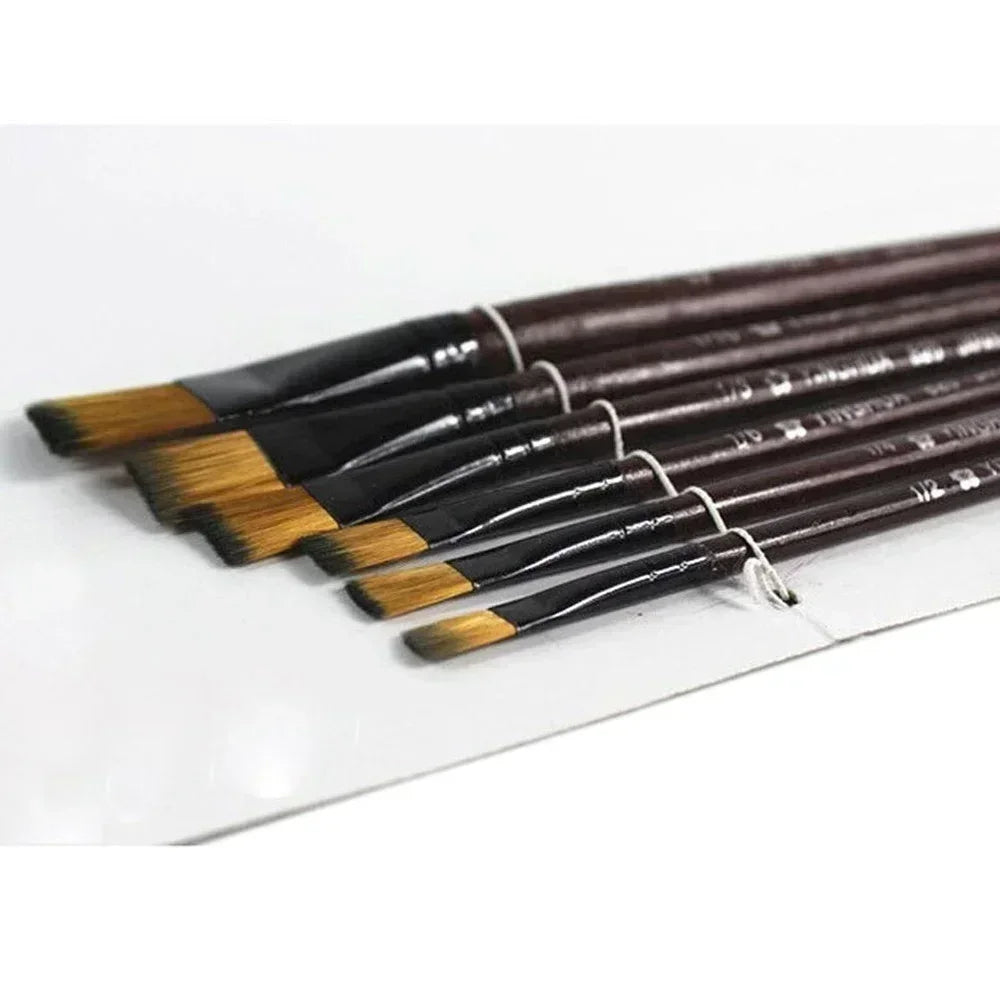 6-Piece Artist Paint Brush Set – Watercolor, Acrylic & Oil Artist Paint Brushes Axl