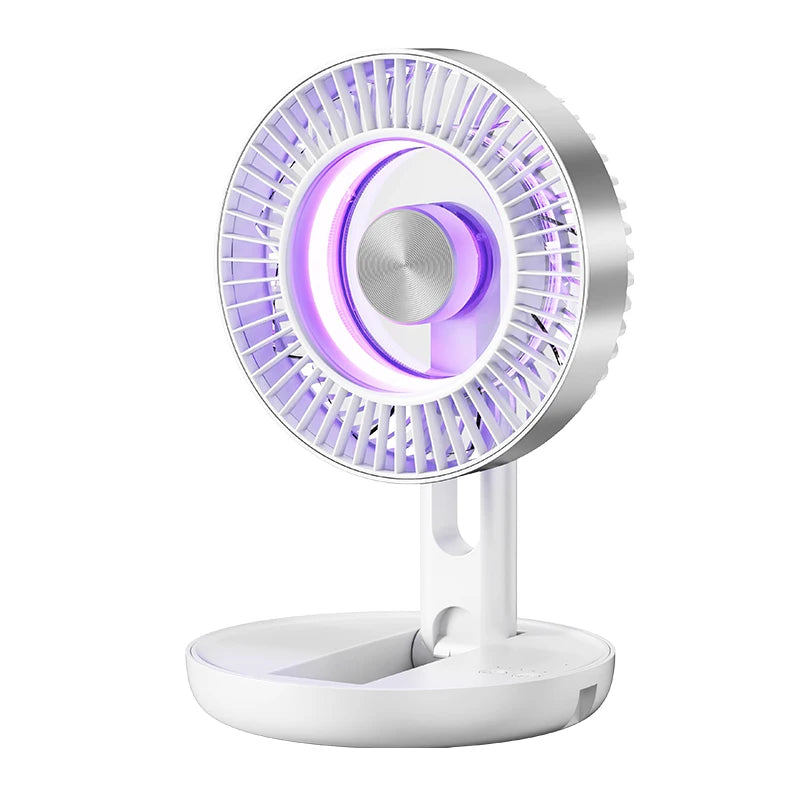 BALASHOV Foldable Desk Fan – 5-Speed LED Light & Type-C Portable Desk Fan Axl WHITE