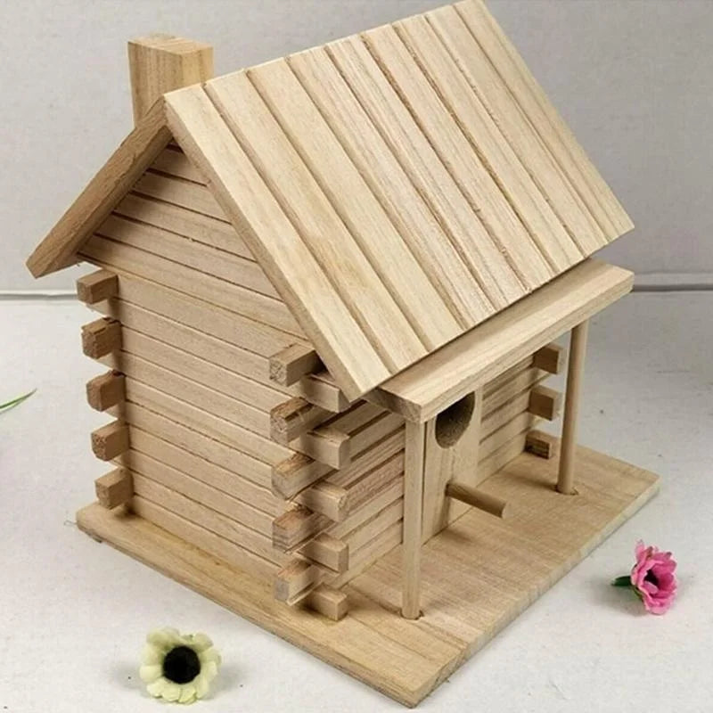 Wooden Bird House Nest Box for Parrot, Cockatiel & Swallow Bird Nest Box Axl