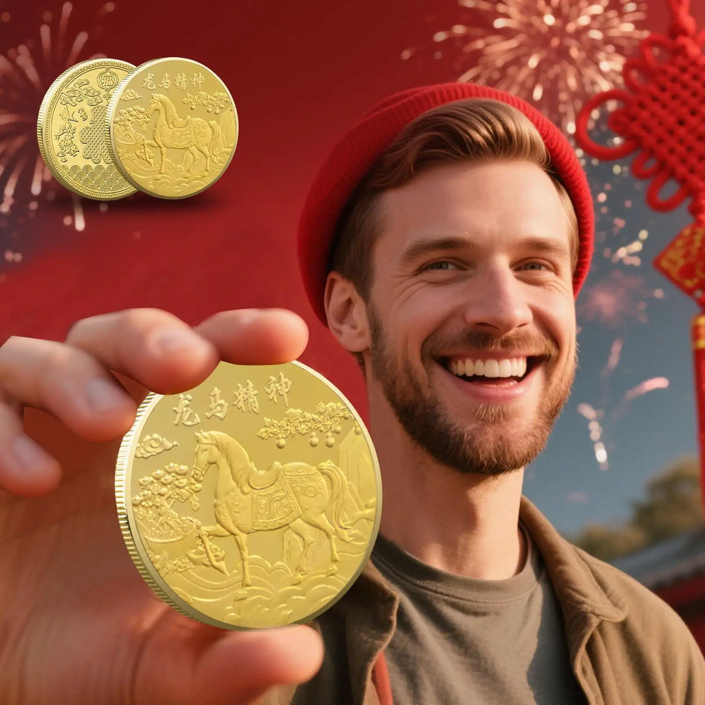 2026 Year of the Horse Gold Coin – Chinese Lucky Mascot Ornament Commemorative Coin Axl