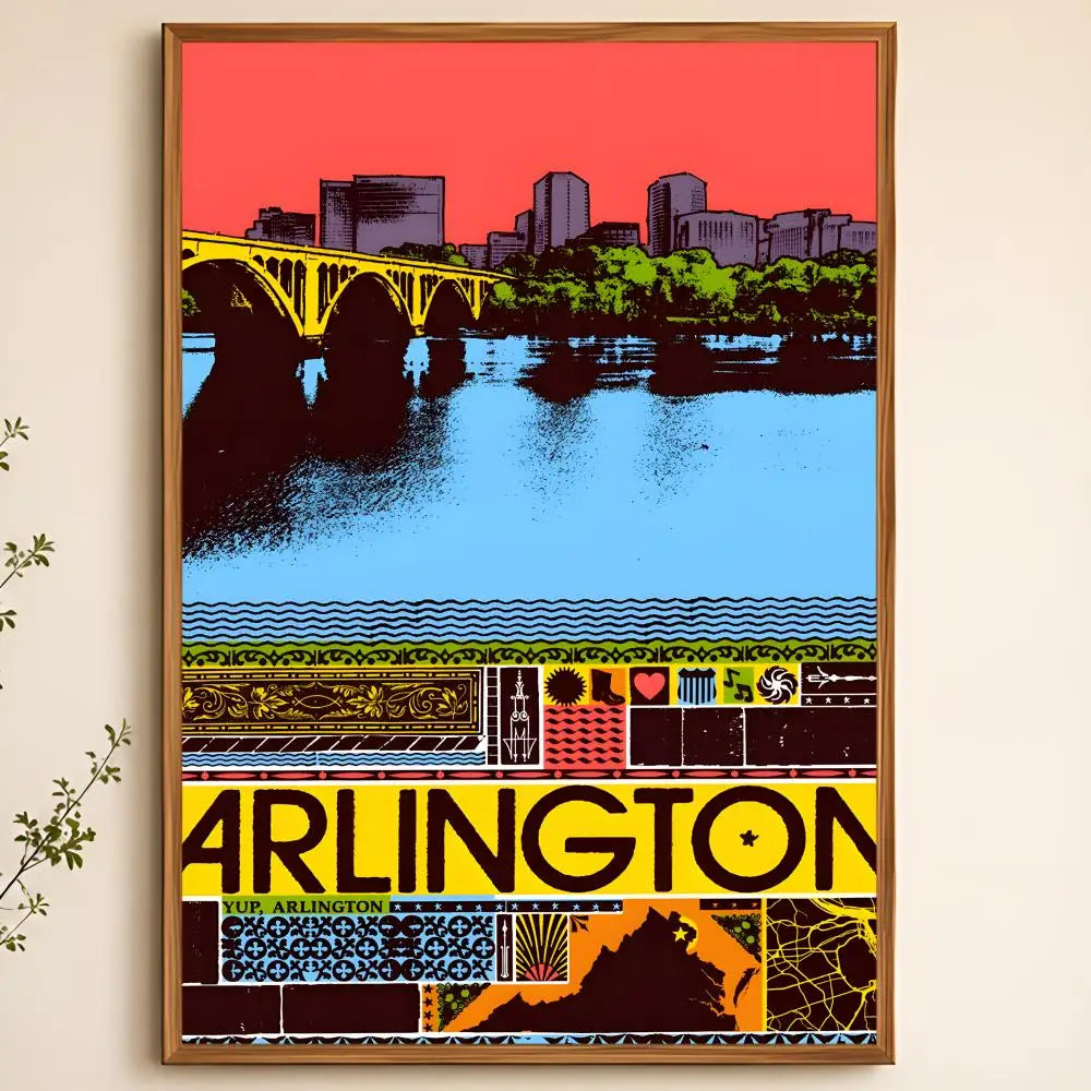 Washington Neighborhood Poster – Self-Adhesive Waterproof Wall Art