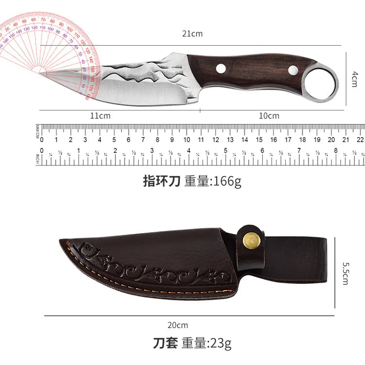 Serbian Boning Knife – Stainless Steel Chef Knife Wood Handle Chef Boning Knife Axl