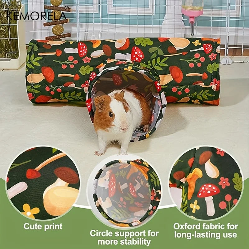 KEMORELA Foldable Guinea Pig Tunnel – Washable Pet Hideout Small Pet Tunnel Axl