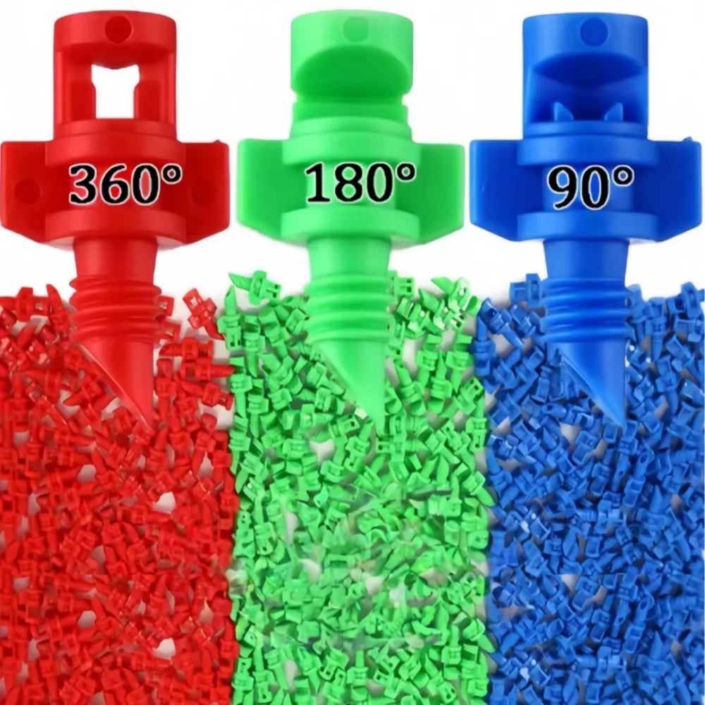 60-Pack Micro Atomizing Garden Sprinkler Nozzles 90°180°360° Drip Irrigation Nozzles Axl
