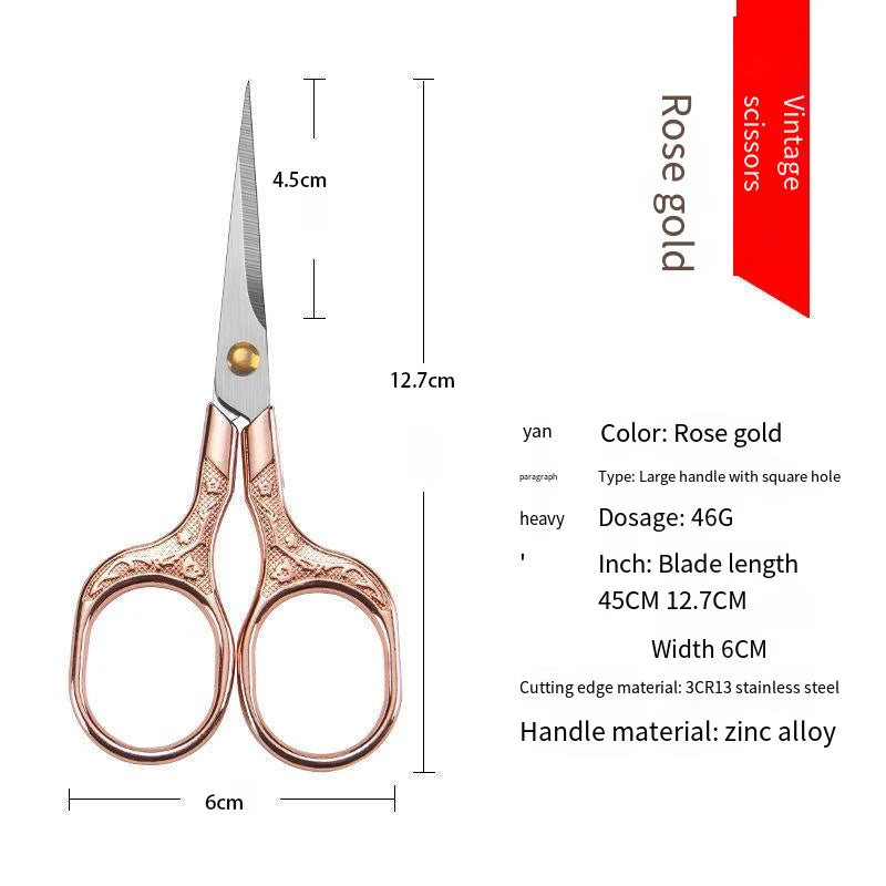 Stainless Steel Vintage Embroidery Scissors & Sewing Shears Sewing Scissors Axl rose gold