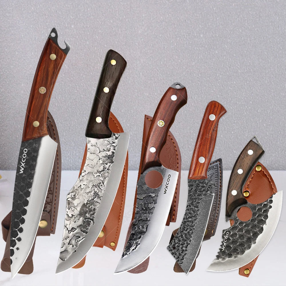 Stainless Steel Boning Knife with Sheath – Sharp Multipurpose Chef Knife Boning Knife Axl Set G 5pcs