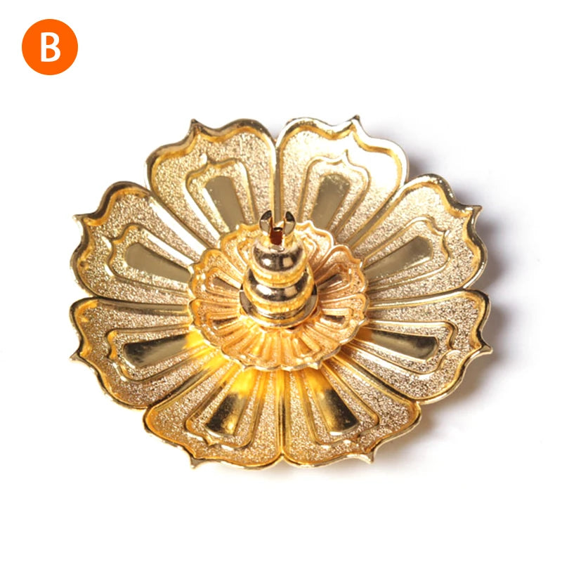 Lotus Incense Burner Stick Holder – Zinc Alloy Coil Base Incense Burner Holder Axl B