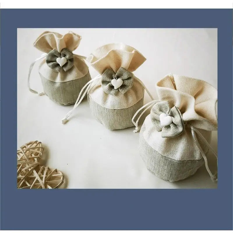 Drawstring Candy Gift Bags – Fabric Bundle Pocket Party Favors Drawstring Gift Bag Axl
