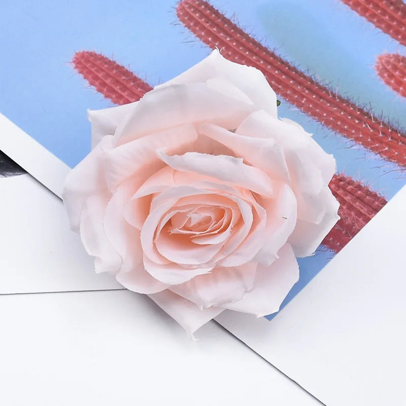 Silk Rose Artificial Flowers 5/10 Pcs | Wedding & Home Decor Artificial Silk Flowers Axl color 8 5 Pieces