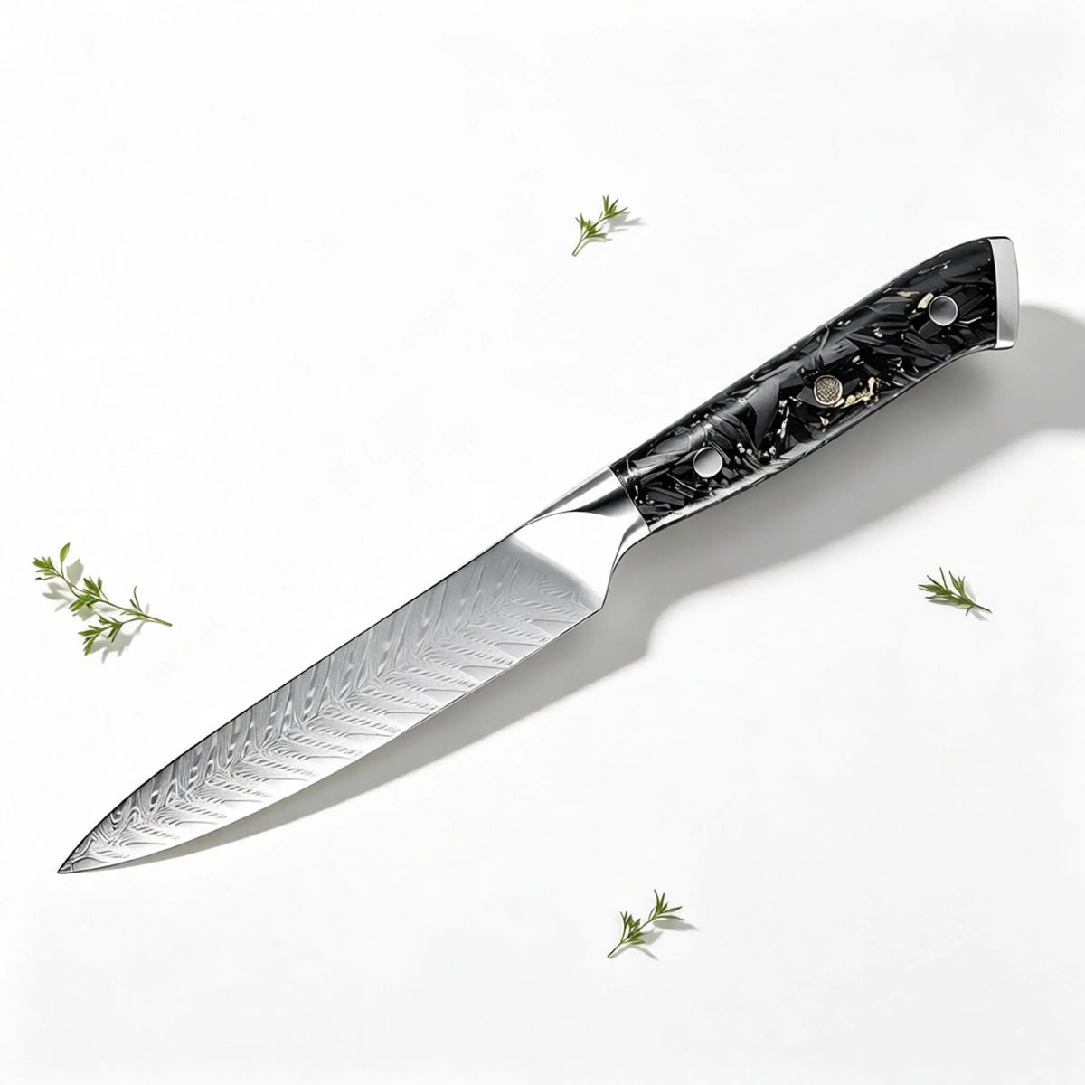 5-Inch VG10 Damascus Steel Paring Knife – Fruit & Veg Damascus Paring Knife Axl 1PCS