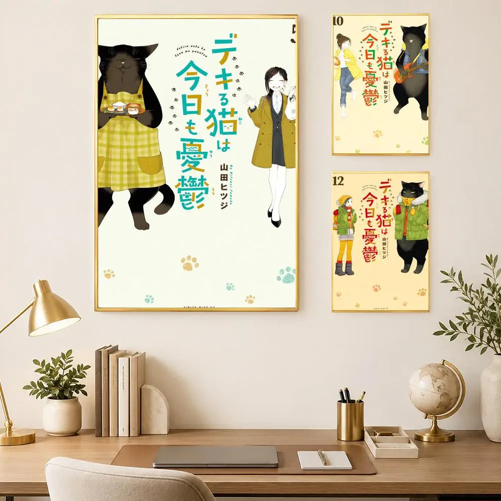 Cartoon Dekineko Self-Stick Wall Art Poster – Waterproof HD Wall Art Poster Axl