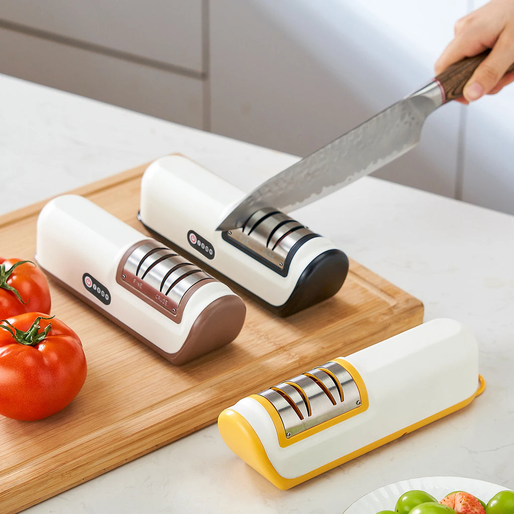 4-Stage Handheld Knife Sharpener – Fast Kitchen Blade Tool Knife Sharpener Axl