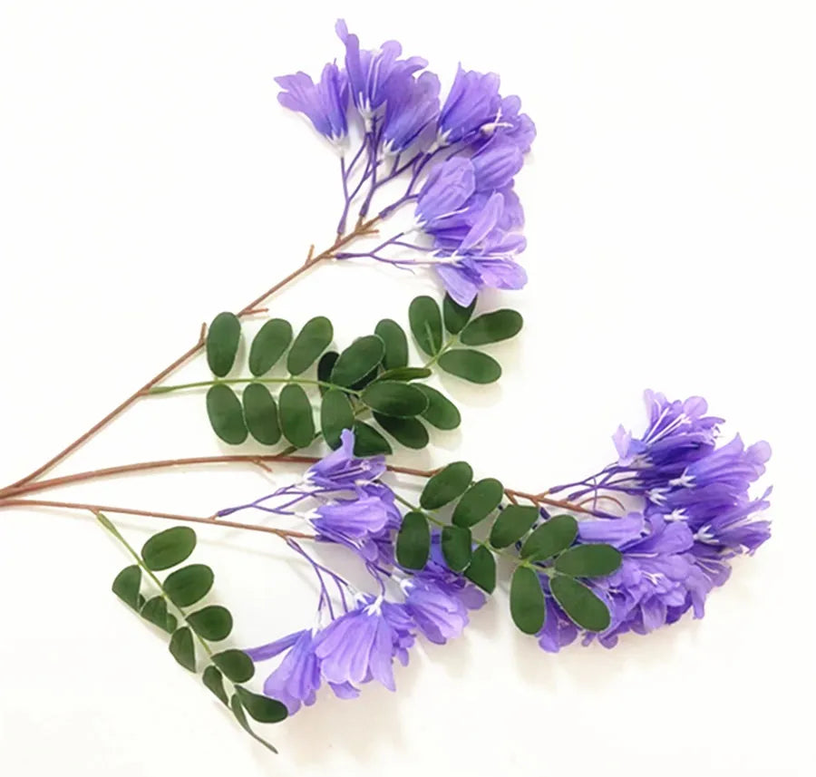 Silk Jacaranda Artificial Flower Branch – Syringa Stem 65cm Artificial Flower Stem Axl PURPLE