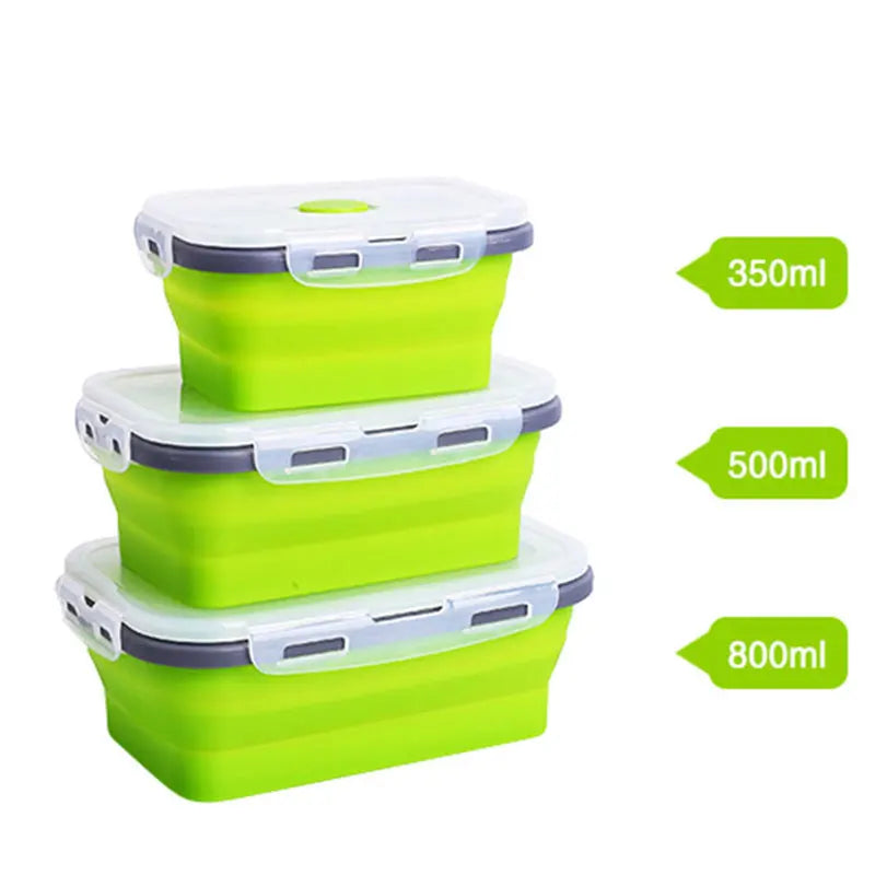 PGY Collapsible Silicone Lunch Box – BPA Free & Leakproof Silicone Lunch Box Axl