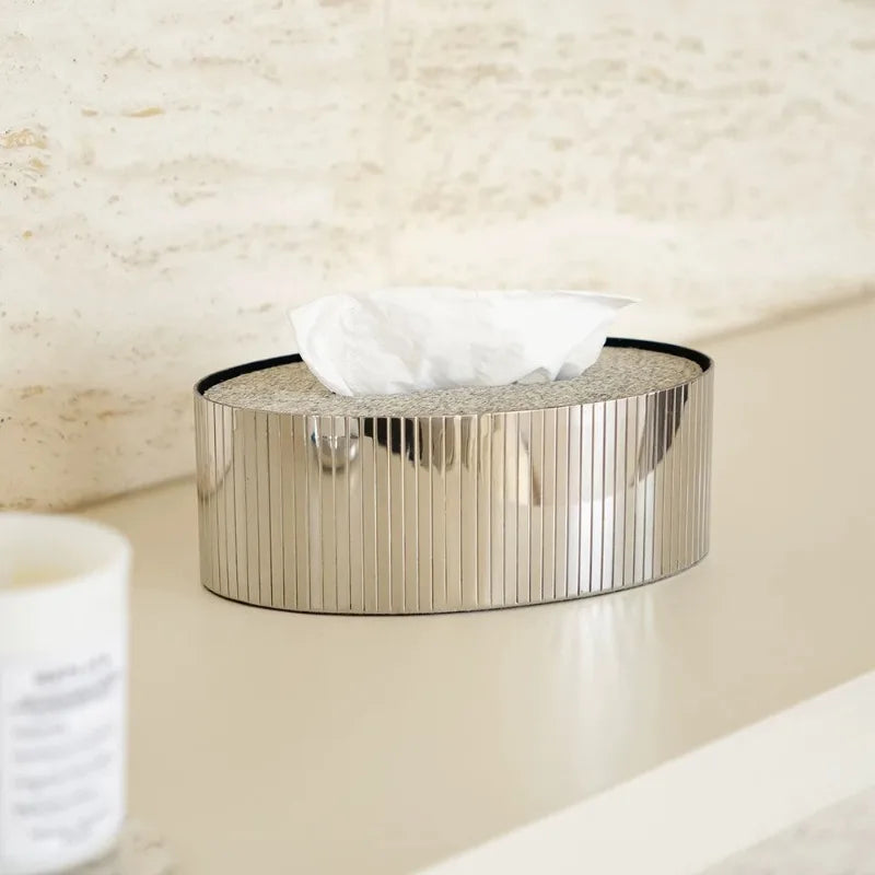 Horsehair & Steel Tissue Box – Modern Nordic Home Decor Tissue Box Holder Axl