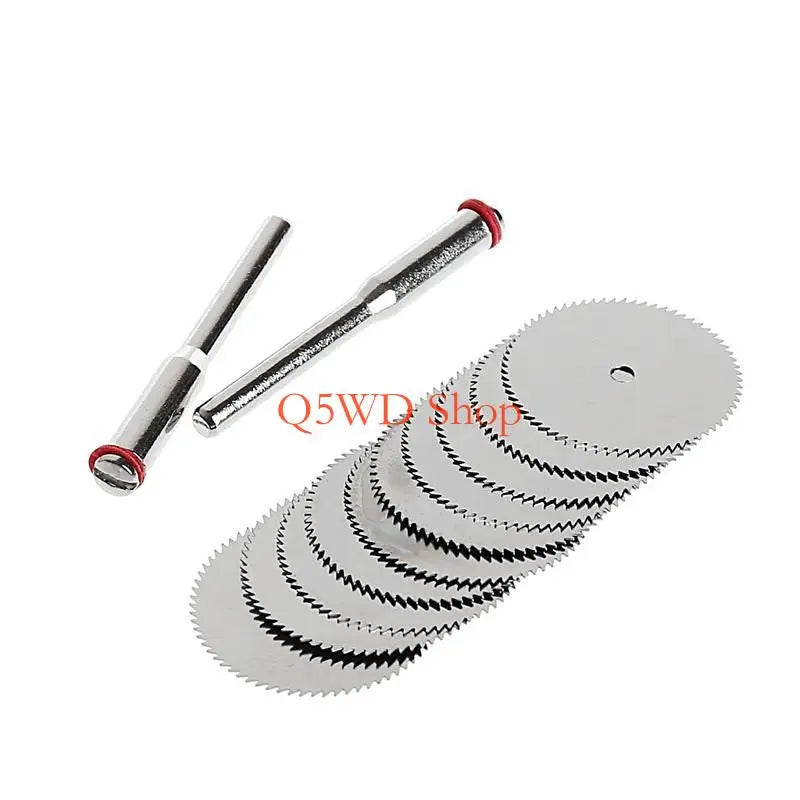 10x 22mm HSS Circular Blade Disc + 2 Rods Rotary Cutting Tool Rotary Cutting Blades Axl 22mm CN