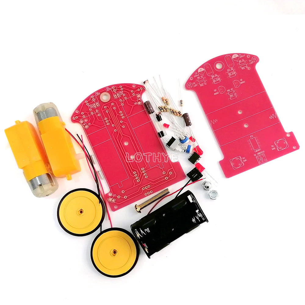 Line Tracking Robot Car DIY Soldering Kit – LM393 Smart Car DIY Robot Kit Axl
